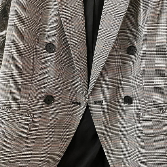 W&W ONCE LOFT Double Breasted Plaid Blazer - Picture 4 of 7
